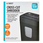 6-Sheet Cross-Cut Paper/Credit Card Shredder with 3.7 Gallon Paper Tray, Black