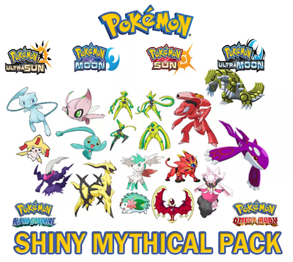 Pokemon ULTRA SUN & MOON - ALL Gen 7 Shiny Mythical Pokémon 6IVs Level 100  3DS