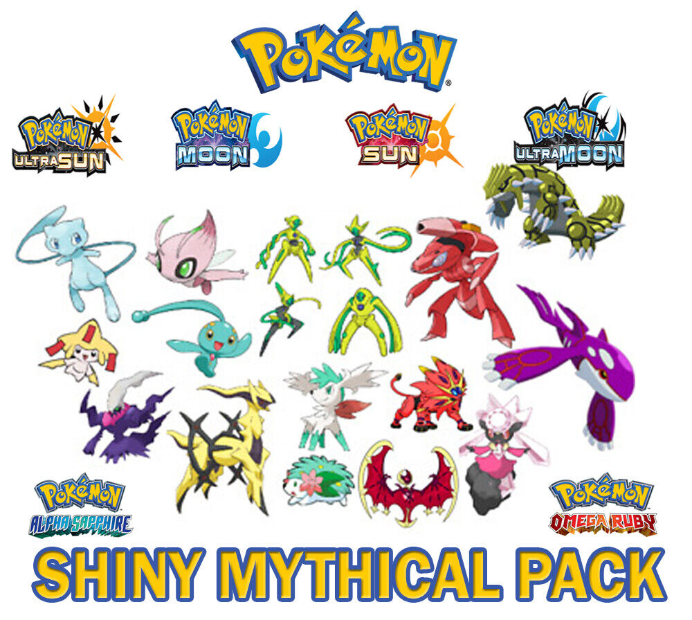 Pokemon ULTRA SUN & MOON - ALL Gen 7 Shiny Mythical Pokémon 6IV