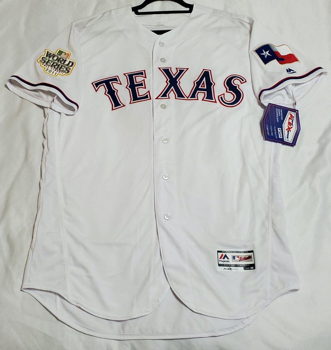 Majestic - ダルビッシュ Texas Rangers ユニフォーム Majestic - ダルビッシュ Texas Rangers ユニフォームの通販 by