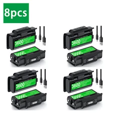 8pcs For Xbox One/Xbox Series X|S Controller Rechargeable Battery Pack 3600mWh