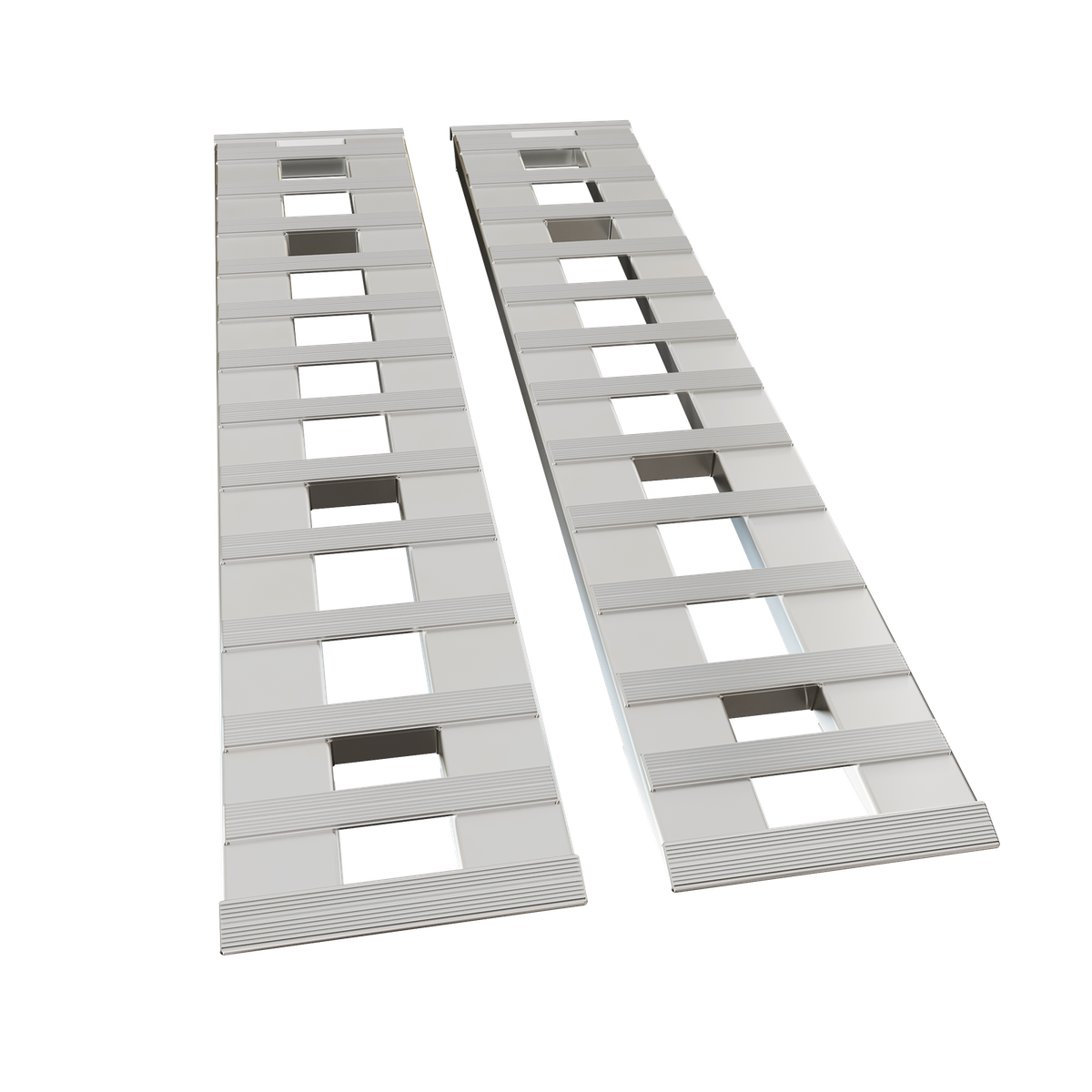 80" X 15" X 2.3" Ramps Aluminum 6000 LBS Silver Truck Trailer Hook End – Ramptek - View #3