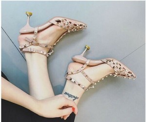 studded strap heels