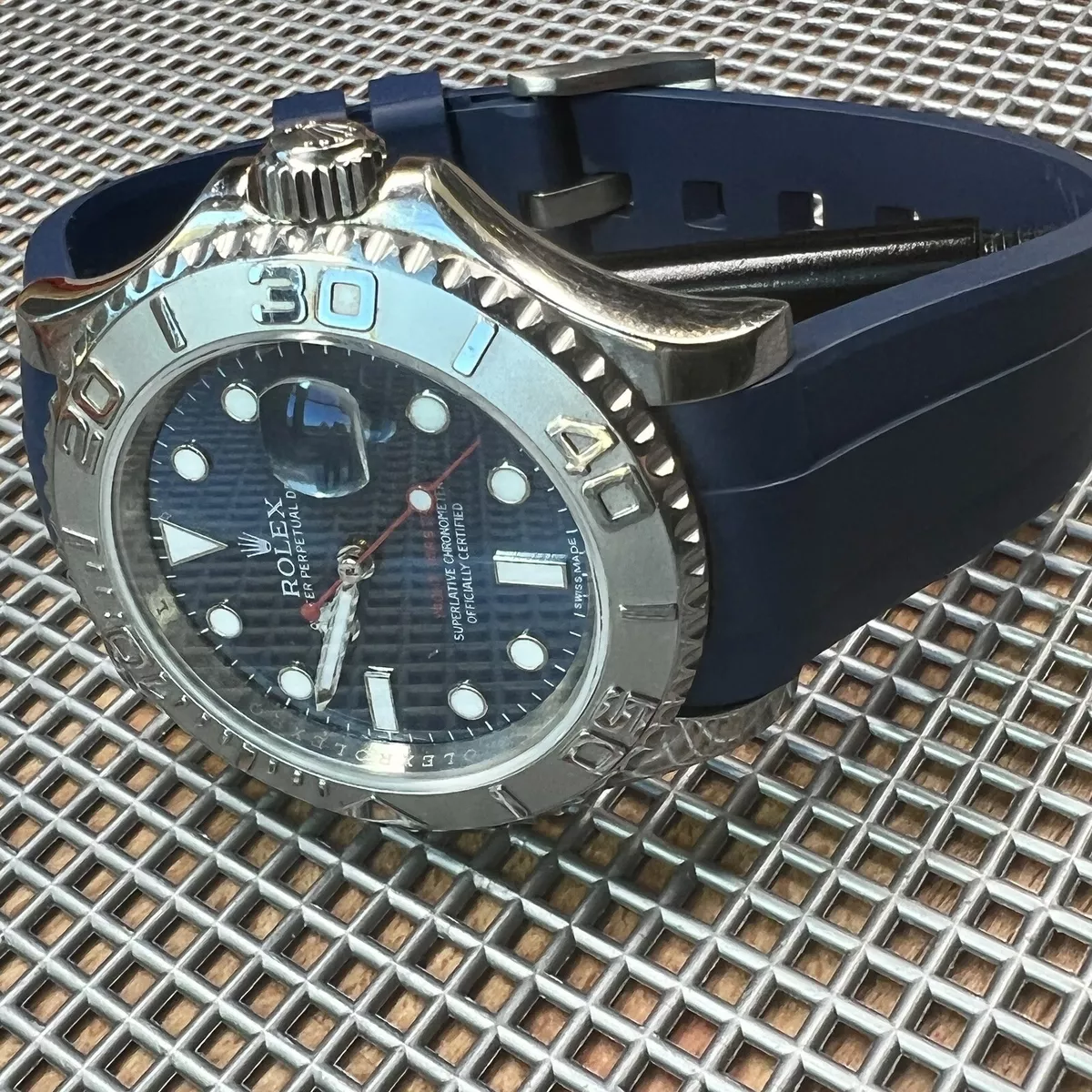 Rolex Yacht Master Straps - Nubuck Blue