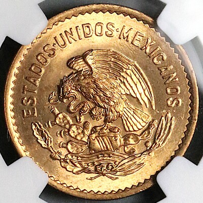 1945 NGC MS 64 RD Mexico 5 Centavos Josefa Bronze RED Coin