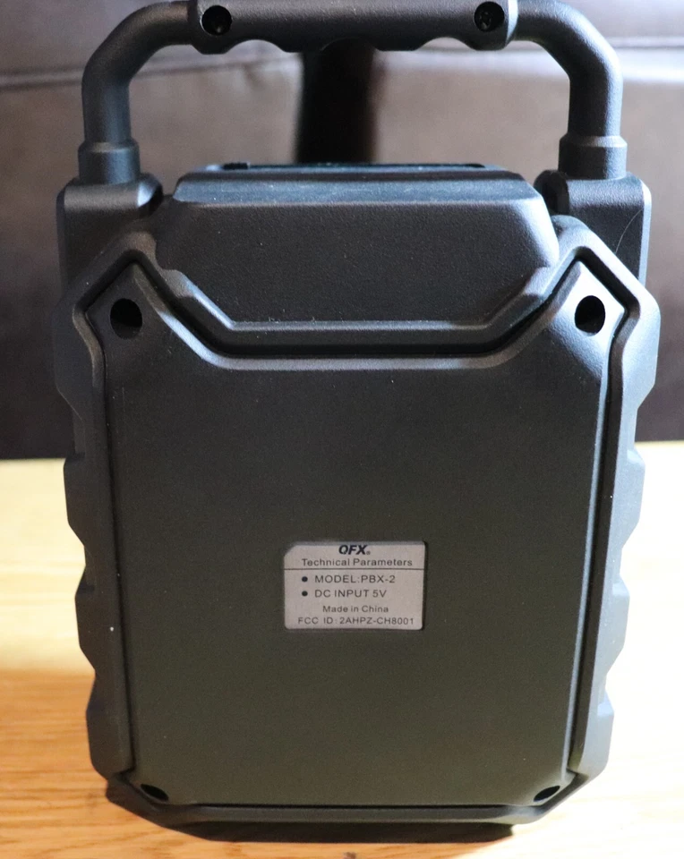 QFX PBX-2 Portable Bluetooth Speaker with LED Party Light - Image 3 of 4