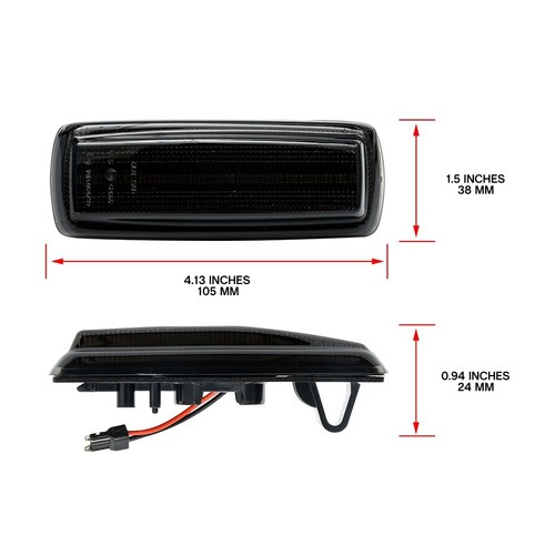2x Front Amber LED Side Marker Lights For 1989-1998 Nissan 180SX JDM Spec Smoked - Foto 6 di 12