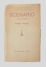 Double Signed w/ Prospectus Henry Miller SCENARIO FILM WITH SOUND First Edition