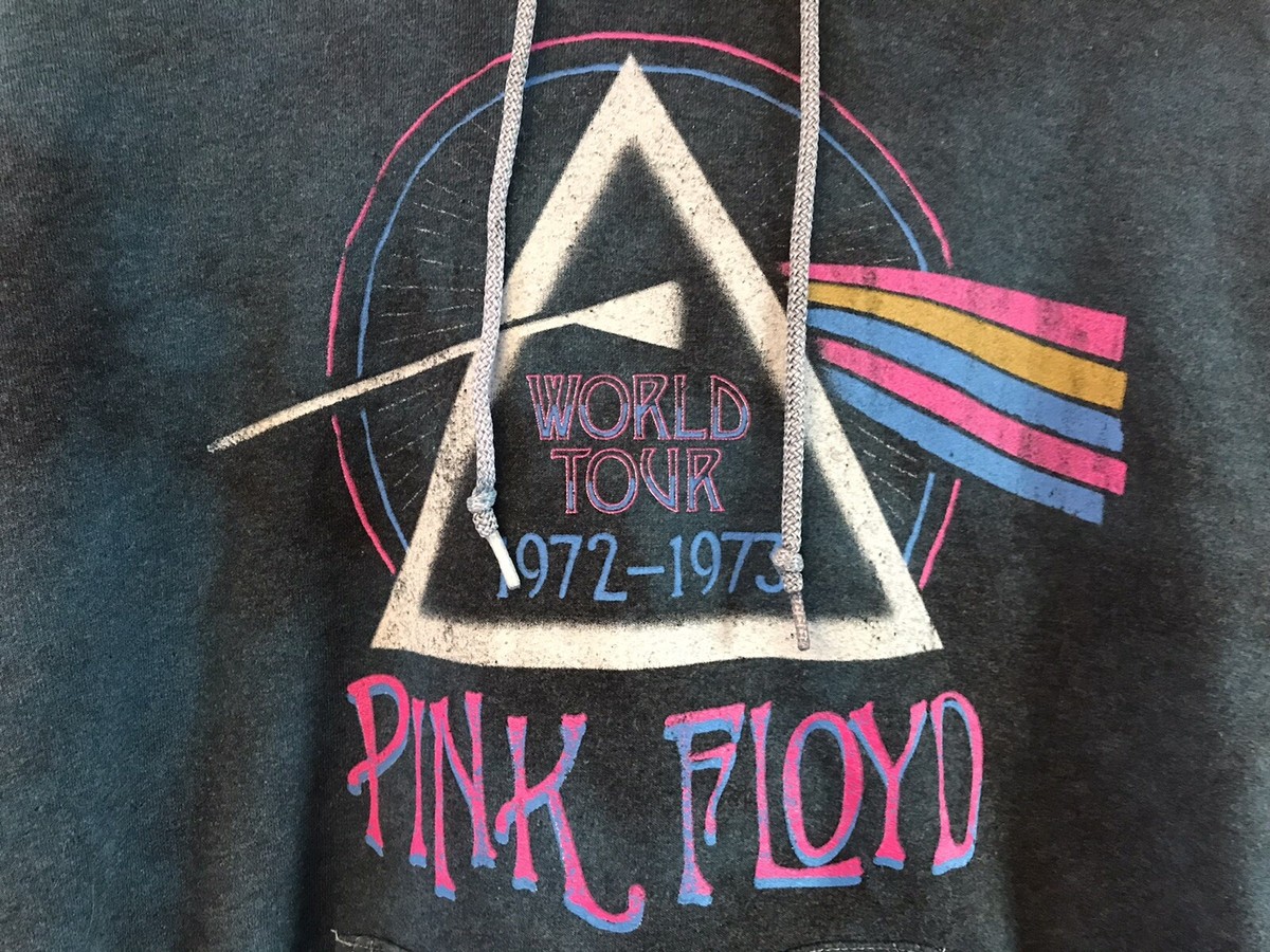 Pink Floyd 1973 World Tour Tie Dye Hoodie Sweater 2020 Small Blue
