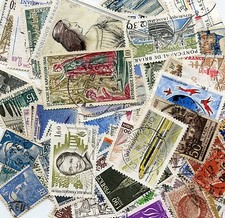 LOT 50 TIMBRES FRANCE OBITERES DIFFERENTS TOUT FORMAT