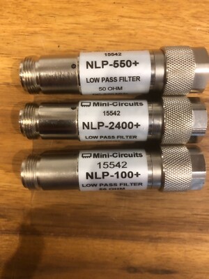 (# 2) Mini-Circuits NLP filter kit.  100 MHz, 550 MHz and 2400 MHz N connectors