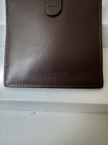Brand New, COACH, Leather, HERITAGE CARD CASE (QB/Dark Teak) BROWN, Men’s Wallet - Picture 5 of 15