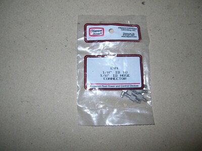 Package of 5 Clippard Minimatic C44 1/8'' ID to 1/8'' ID Hose Connector Fitting 