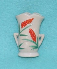 Vintage Dollhouse Miniature Ceramic Vase Made in Japan 2 1/2"