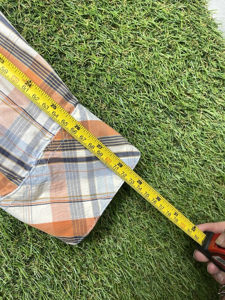 True Religion Shirt Kids 3XL Plaid Flannel Pearl Snap Western Work Mens Large - Image 4 of 4