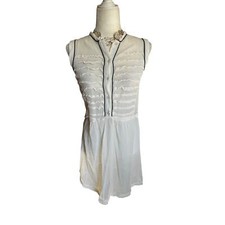 Marc by Marc Jacobs 100% Silk Ivory & Black Tunic  Size Small