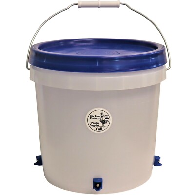 2 GAL AUTOMATIC WATERER 4 HORIZONTAL SIDE MOUNT NIPPLE DRINKER CHICKEN POULTRY