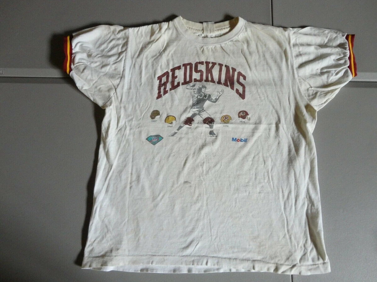 True Vtg 1972 Washington Redskins NFL Football White t Shirt Adult