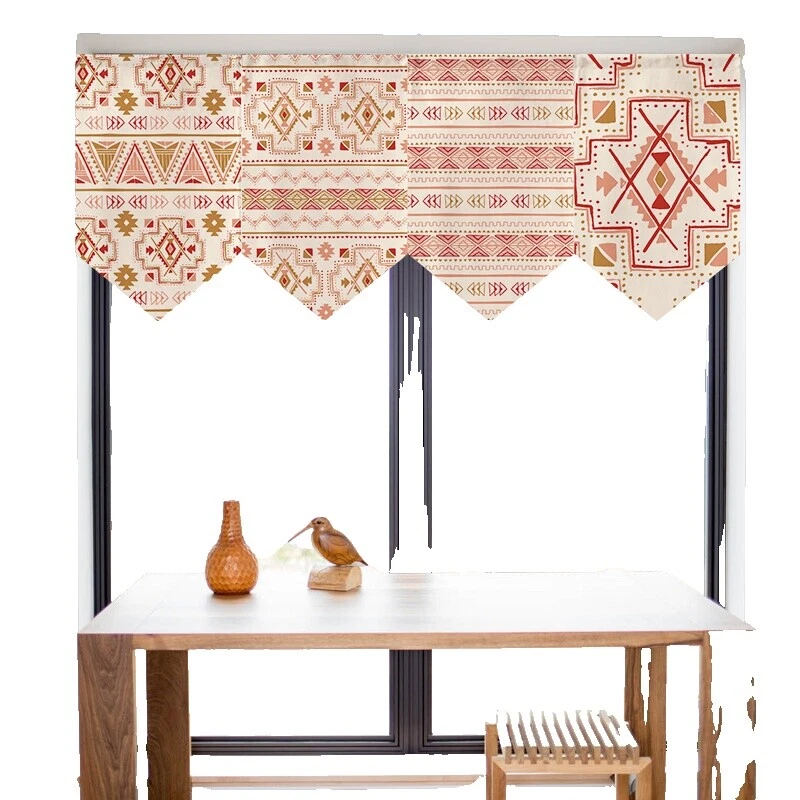 Cortinas de Ventana geométrica de lona