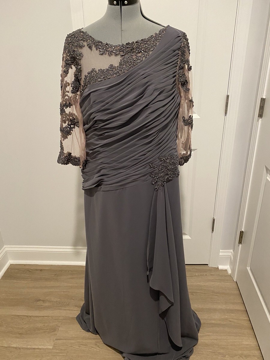Christina Wu Celebration Style N9045 Size 16w Formal Halter Dress Charcoal  Yoke | eBay