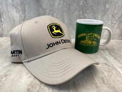 John Deere Hat and Mug - Adjustable Cap - Nice Coffee/Tea Mug - Pre-owned