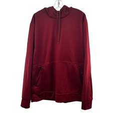 BCG Women's Active Pullover Hoodie Zip Pockets Red Size XL