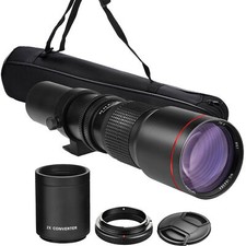 500mm/1000mm f/8 Manual Super Telephoto Lens for Nikon D7500 D5600