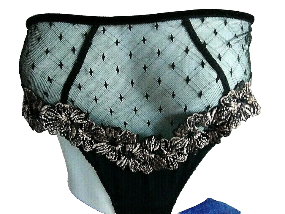 Sujetador Wacoal 2 piezas Negro Sexy Encaje Balconette Con Aros 36B Correas de Espagueti COMO NUEVO Foto 2 de 4