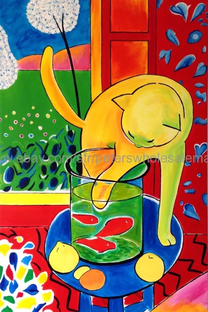 home decor Henri Matisse The Cat With Red Fish Painting 14X20 inch paper poster