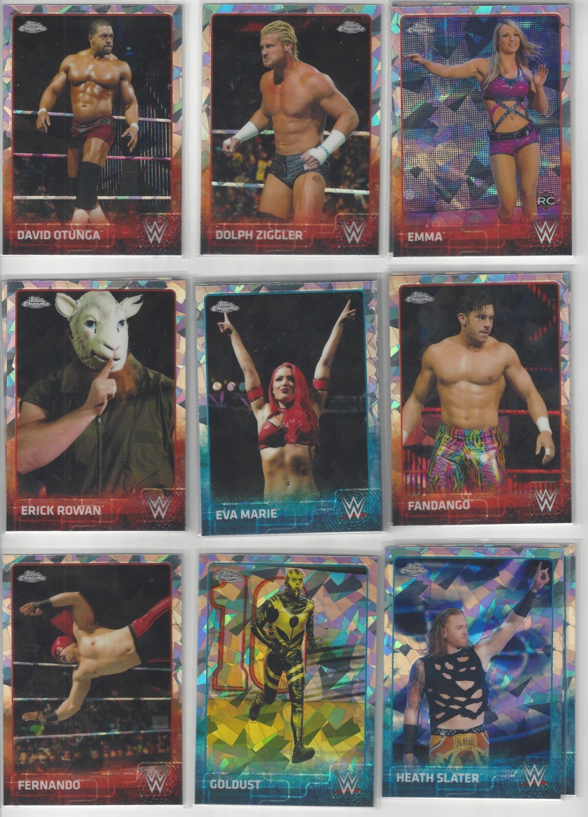 2015 Topps Chrome WWE Atomic Refractors pick your card