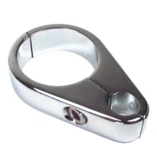 1 1/2" Chrome Frame Handlebar Clutch Cable Brake Line Clamp for Harley-Davidson
