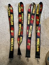 Set of 4 Mecum Car Auction Lanyards Red black yellow ID holders