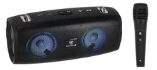Rockville RPB-KAR Portable Bluetooth Speaker + Karaoke Microphone + Party LED's