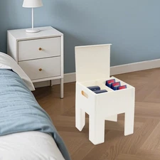 Multifunctional End Table, Small Side Table for Bedroom, Dorm and Small Spaces