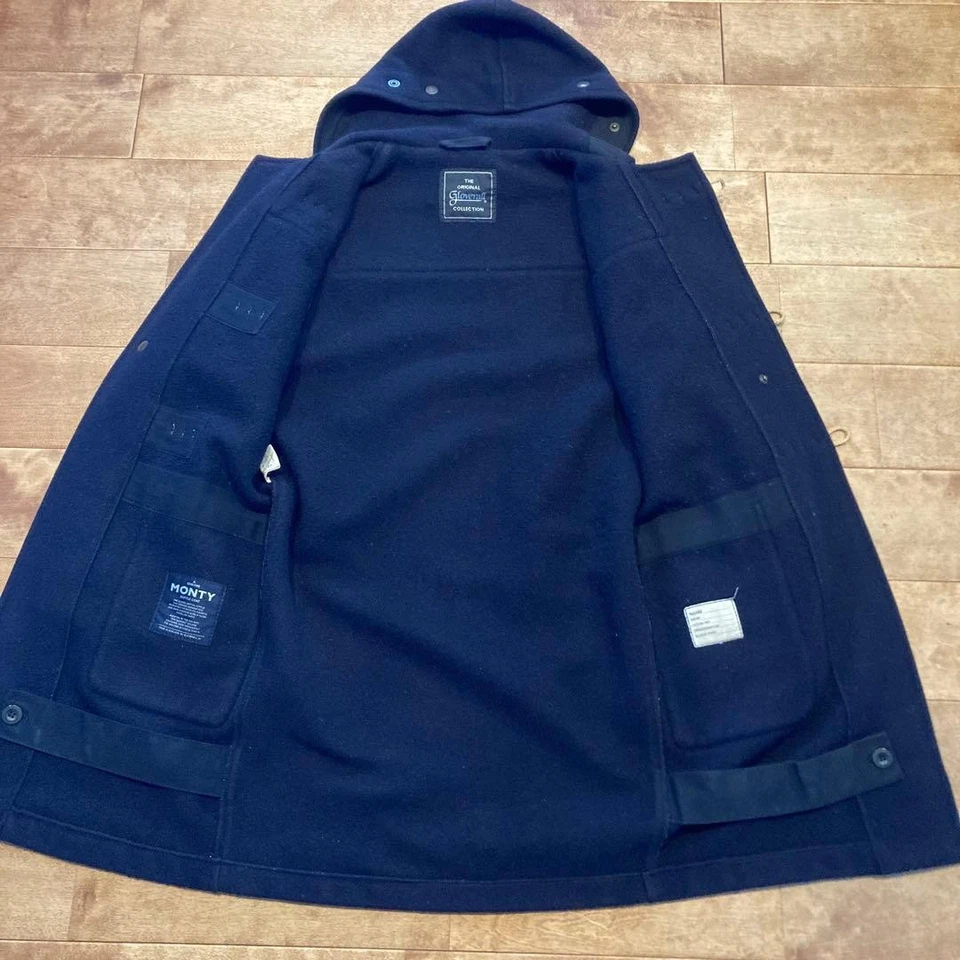 Gloverall Monty Abrigo de Lona Azul Marino Abrigo Largo Hecho en Inglaterra Talla 91cm Foto 3 de 4