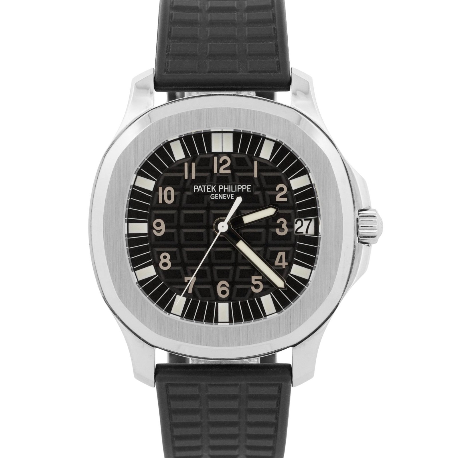 Patek Philippe Aquanaut 38mm BLACK Rubber Stainless Steel Automatic Watch 5065A