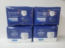 Amazon Basics Unisex 56Ct. Protective White Underwear, Size Large 35"- 43" Waist