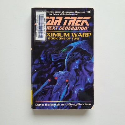 Book Star Trek Next Generation Maximum Warp 62 Galanter Brodeur SciFi exLib MMPB