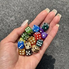 20Pcs/Set 12mm Pearl Colorful Acrylic Round Corner 6 Sided Small dice D6 Point D