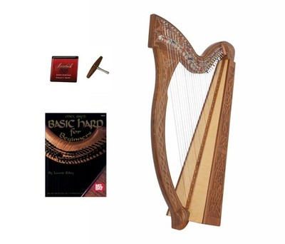 Roosebeck Minstrel Harp 29-String w/ Full Chelby Levers + Learn to Play Book