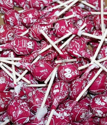 Raspberry (Red) Tootsie Pops   Fresh Wrapped Bulk Lollipops   Choose 10 100 Ct
