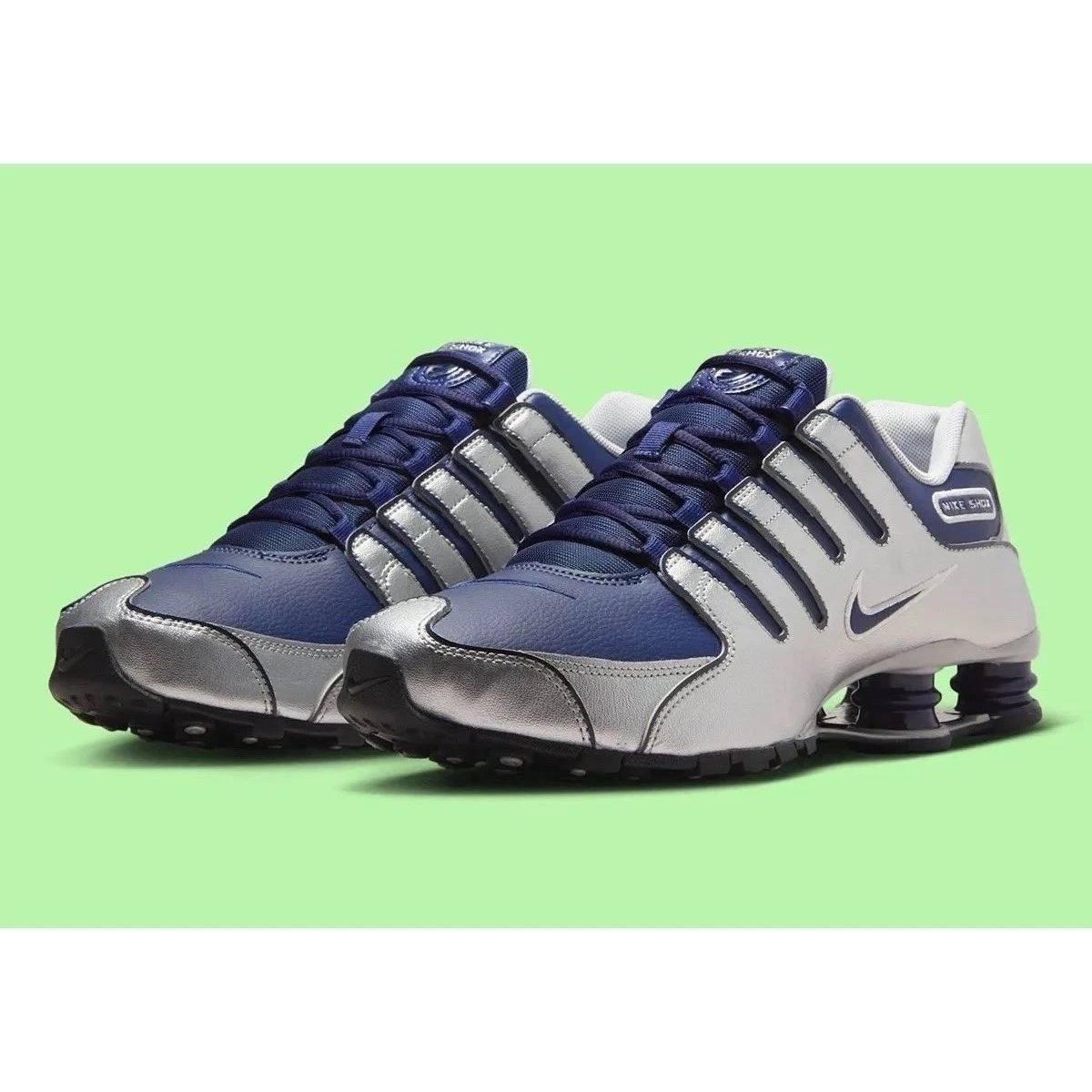 Nike Shox NZ Metallic Silver Midnight Navy for Sale | Authenticity