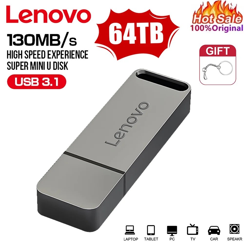 Lenovo High-Speed USB 3.0 Flash Drive Large Capacity U Disk For Laptop / PC Car