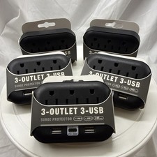Lot Of 5 - Black Surge Protectors