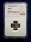 1/10 Oz Fine Gold 2026 Liberty Eagle G$5 MS69 NGC