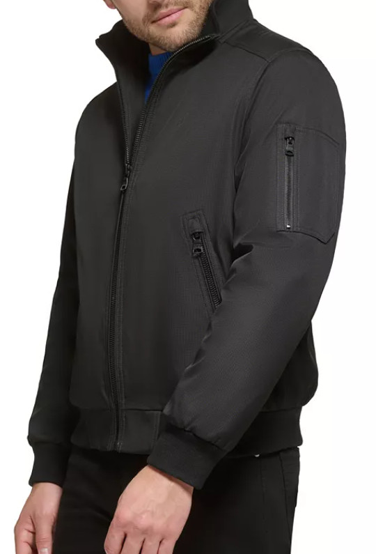 Calvin Klein men's Insulated Ripstop Black Bomber Jacket - Small - msrp $195 image 3