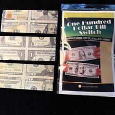 $100 Dollar Bill Switch - Magic Trick - Includes Mismade $1, $20 & $100