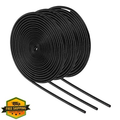 MECCANIXITY 3x Fire Sleeve 2mm ID Black Silicone Fiberglass High Temp