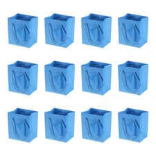Gift Bags 4 x 2.8 x 4.5 Inch, 12 Pcs Small Party Favor Bags with Handles, Blue