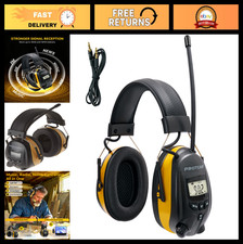 Digital AM FM Radio Headphones, Hearing Protection Earmuffs, 30dB SNR for Mowing